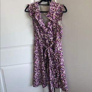 Kate Spade printed wrap silk dress